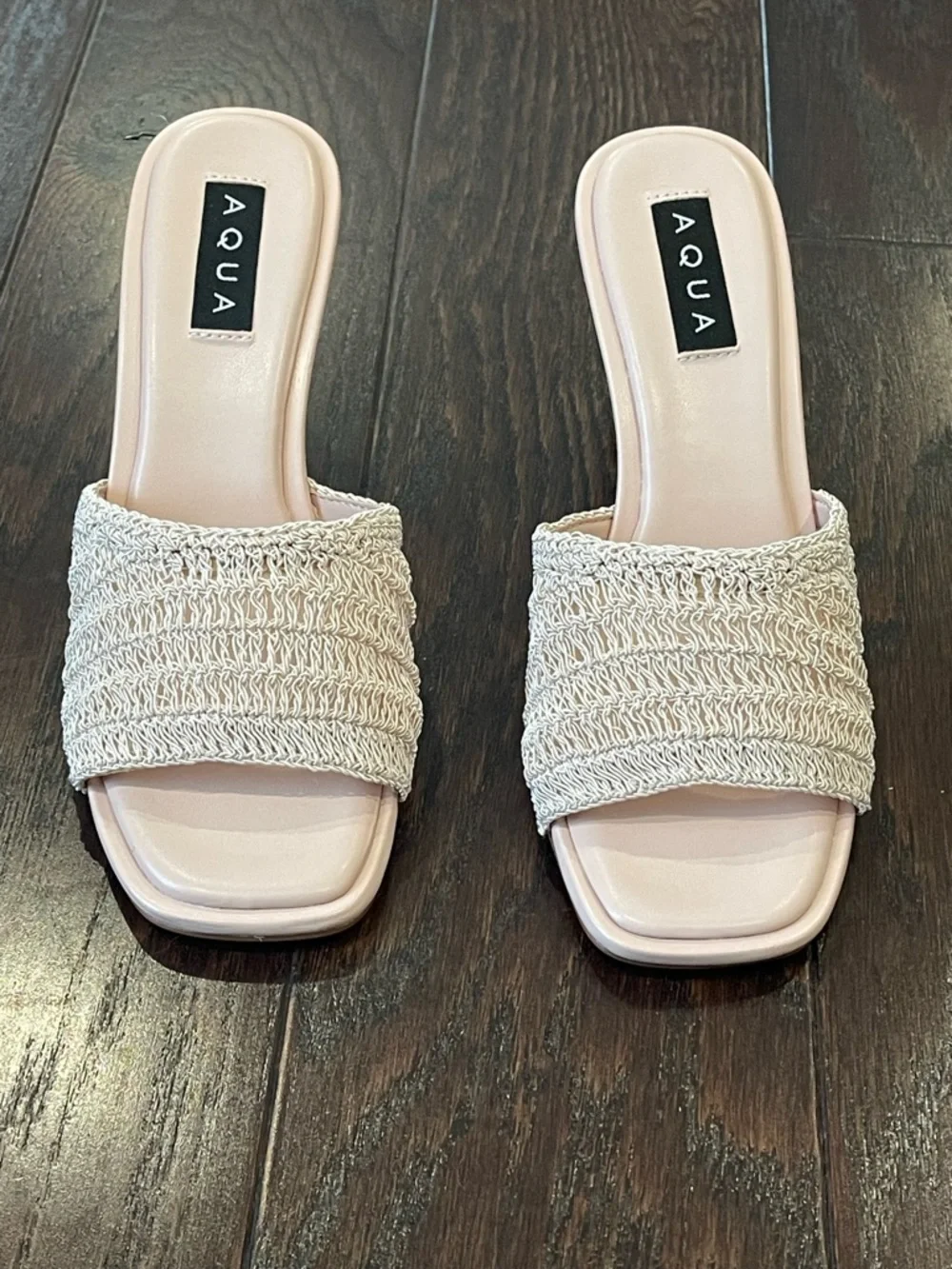 Aqua Areli Wedge Rose Slide Sandal Shoes Women Size 8M NEW